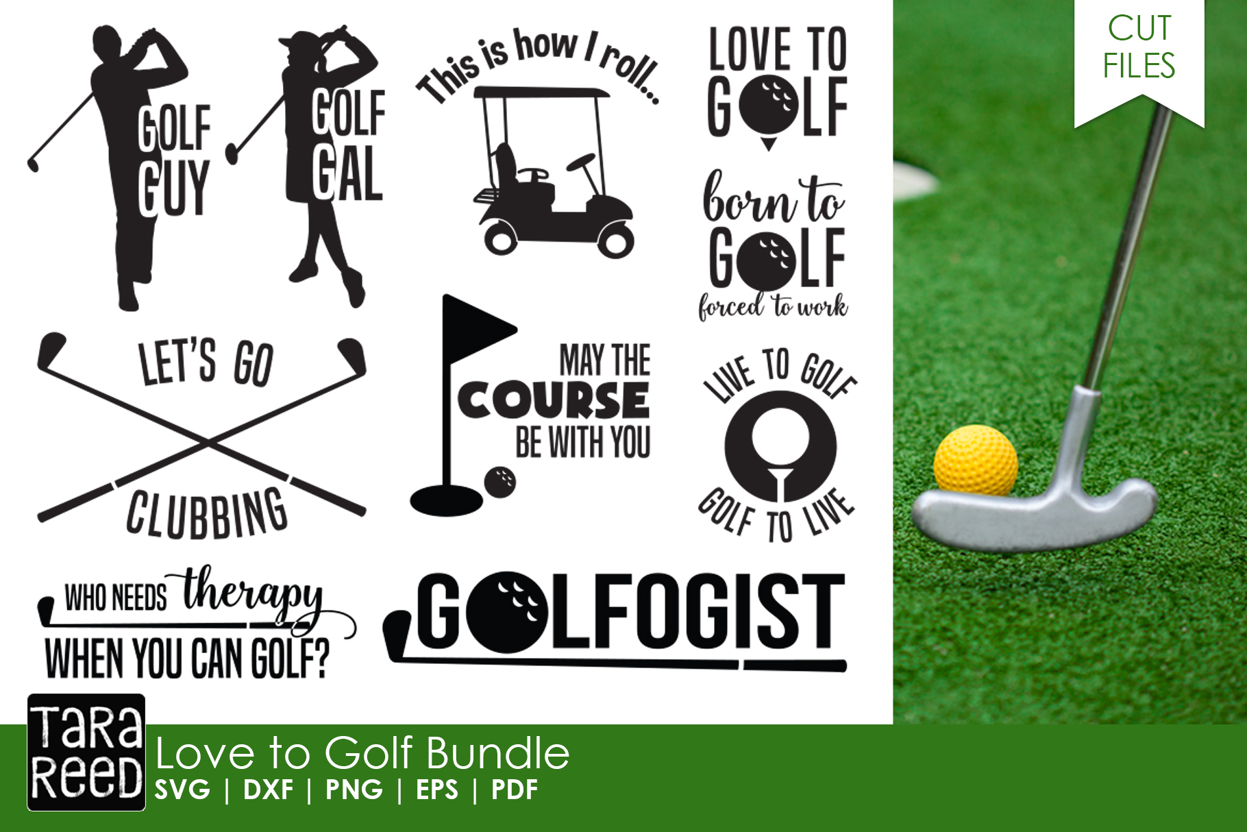 Love to Golf - Golf SVG & Cut Files for Crafters (80903) | Cut Files