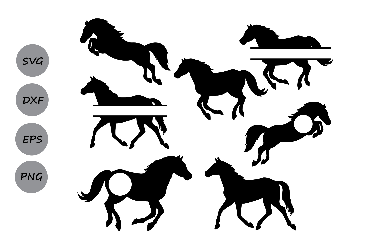 Horse svg files, Horse Monogram, Horse clipart, Horses Svg Cut Files