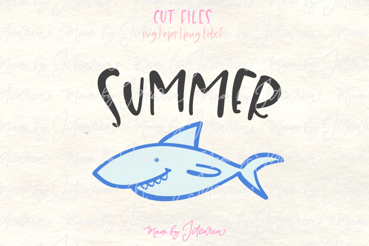 Download Summer Cute Shark Svg (103894) | SVGs | Design Bundles