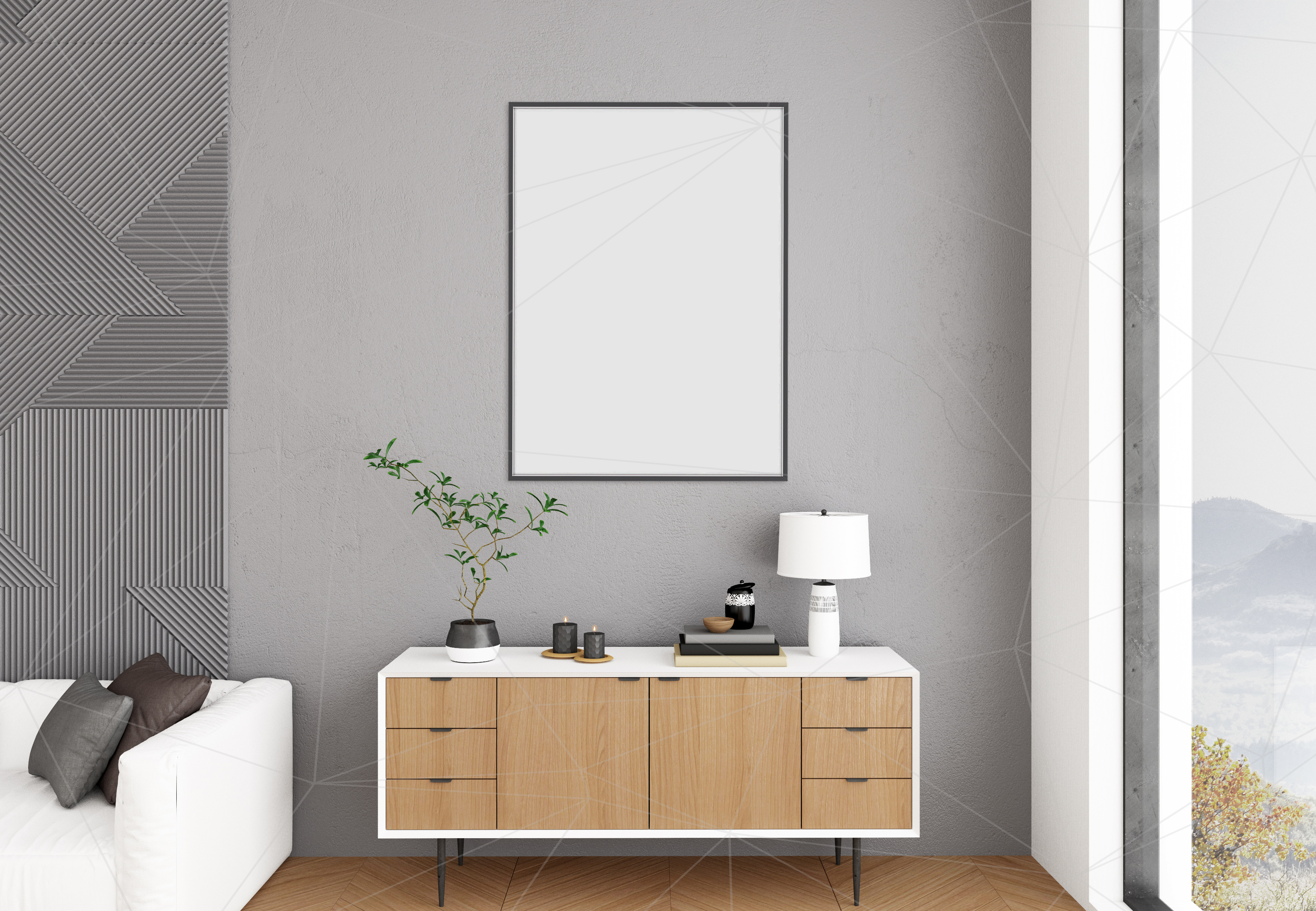 Download Interior mockup bundle - blank wall mock up