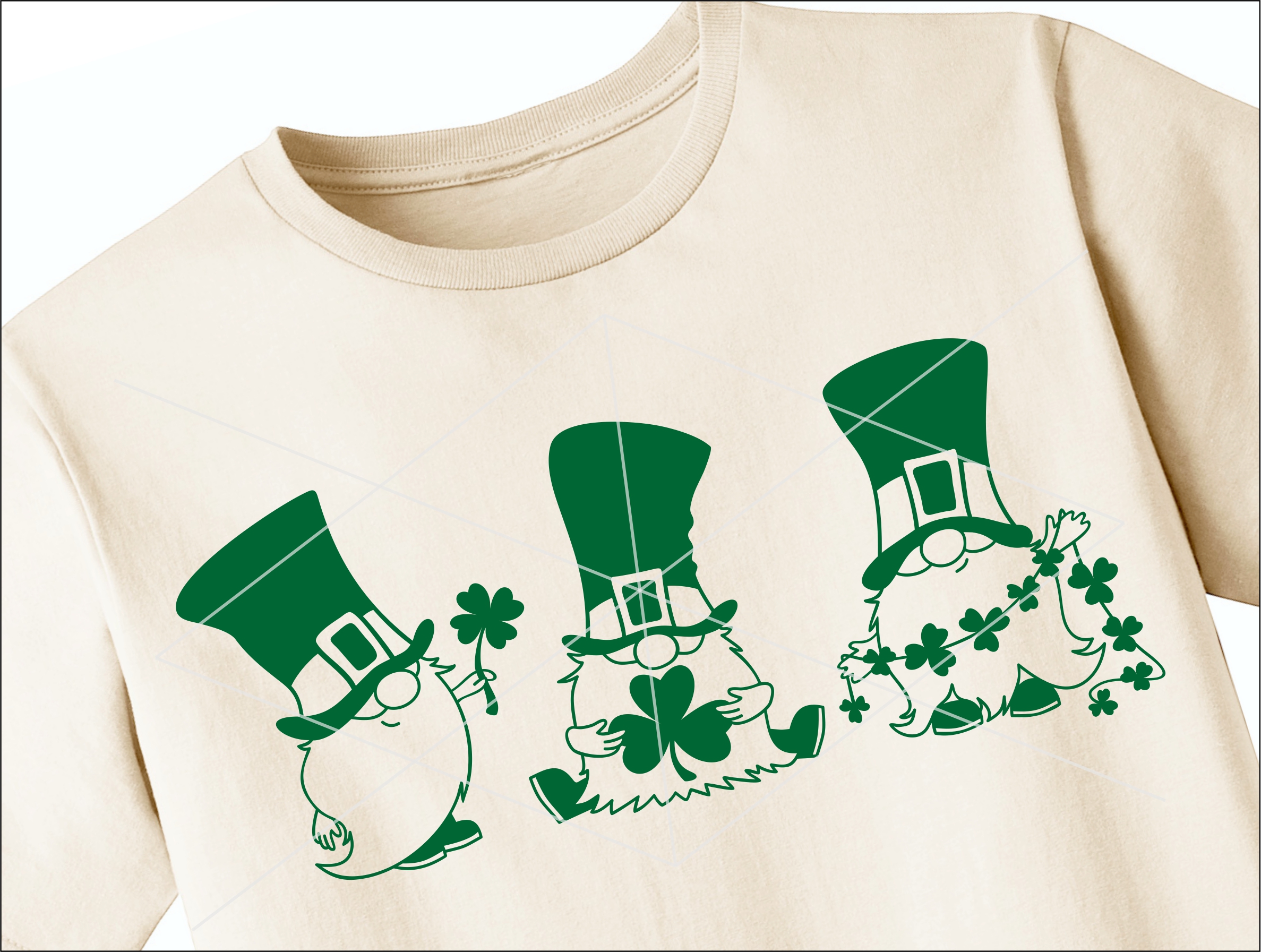 Download St. Patrick's Day Irish gnomes with clover for good luck SVG