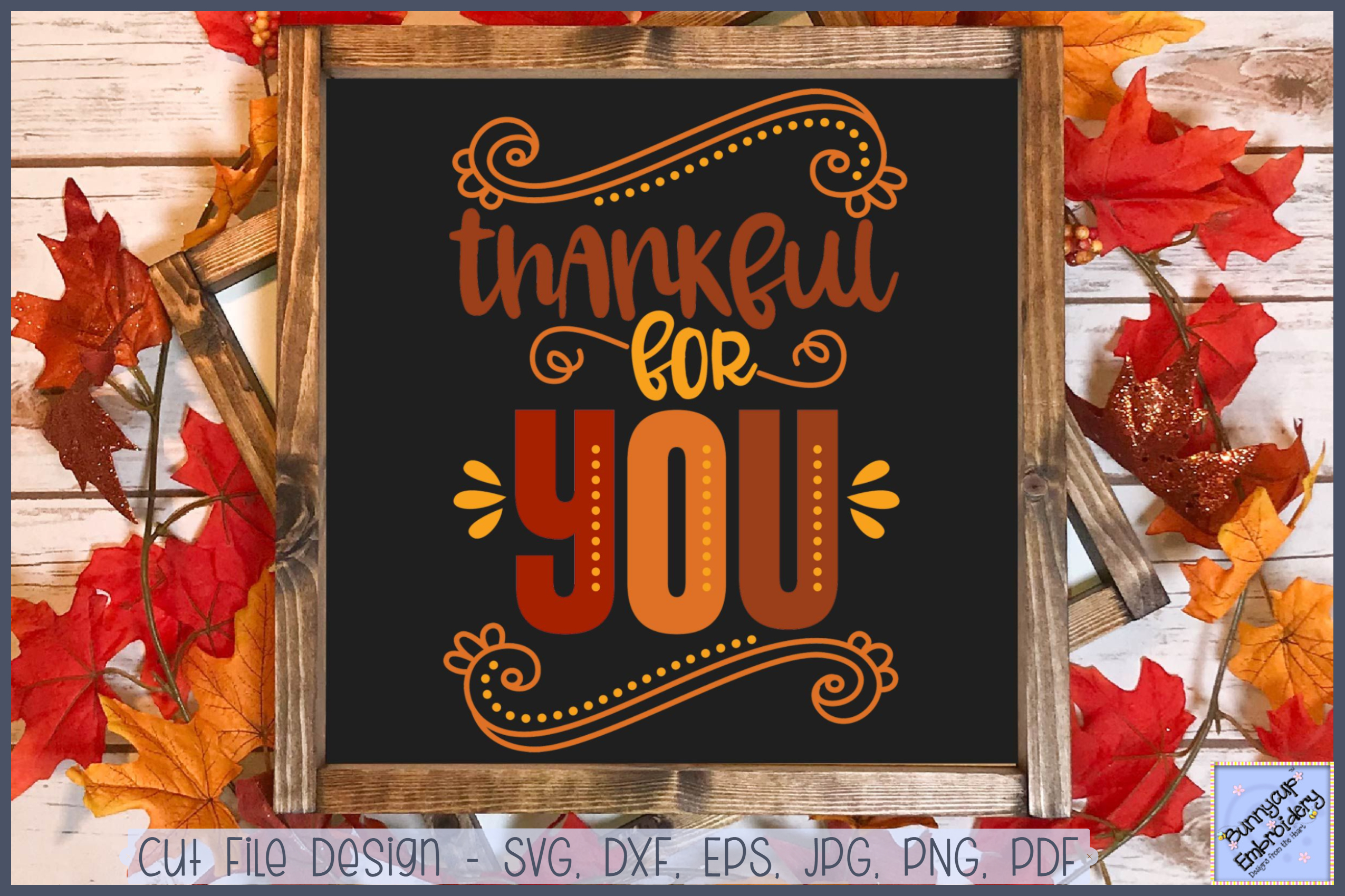 Thankful For You - SVG, Clipart, Printable (371067) | Cut Files