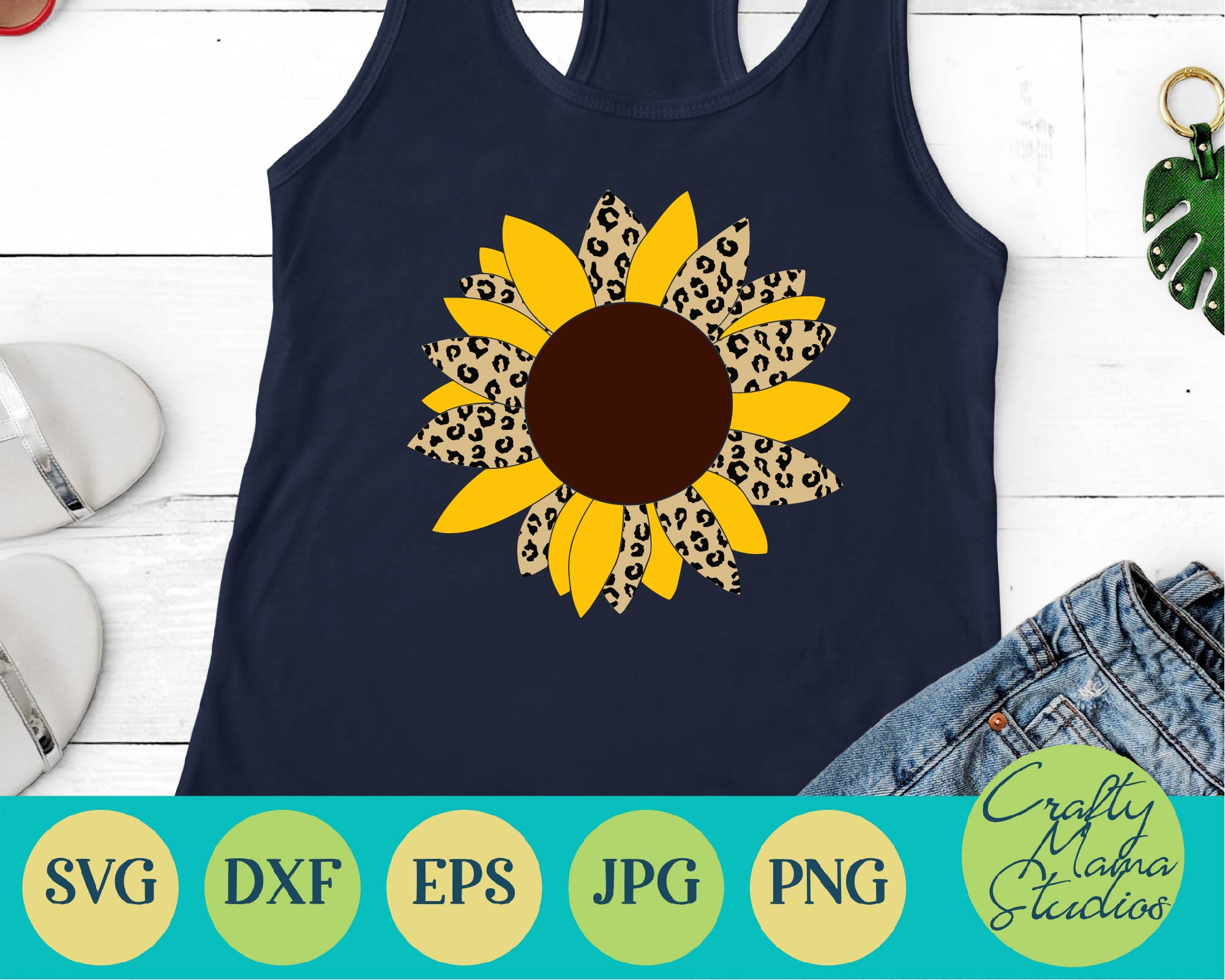 Download Sunflower Svg, Leopard Print Grunge Sunflower Bundle Svg ...