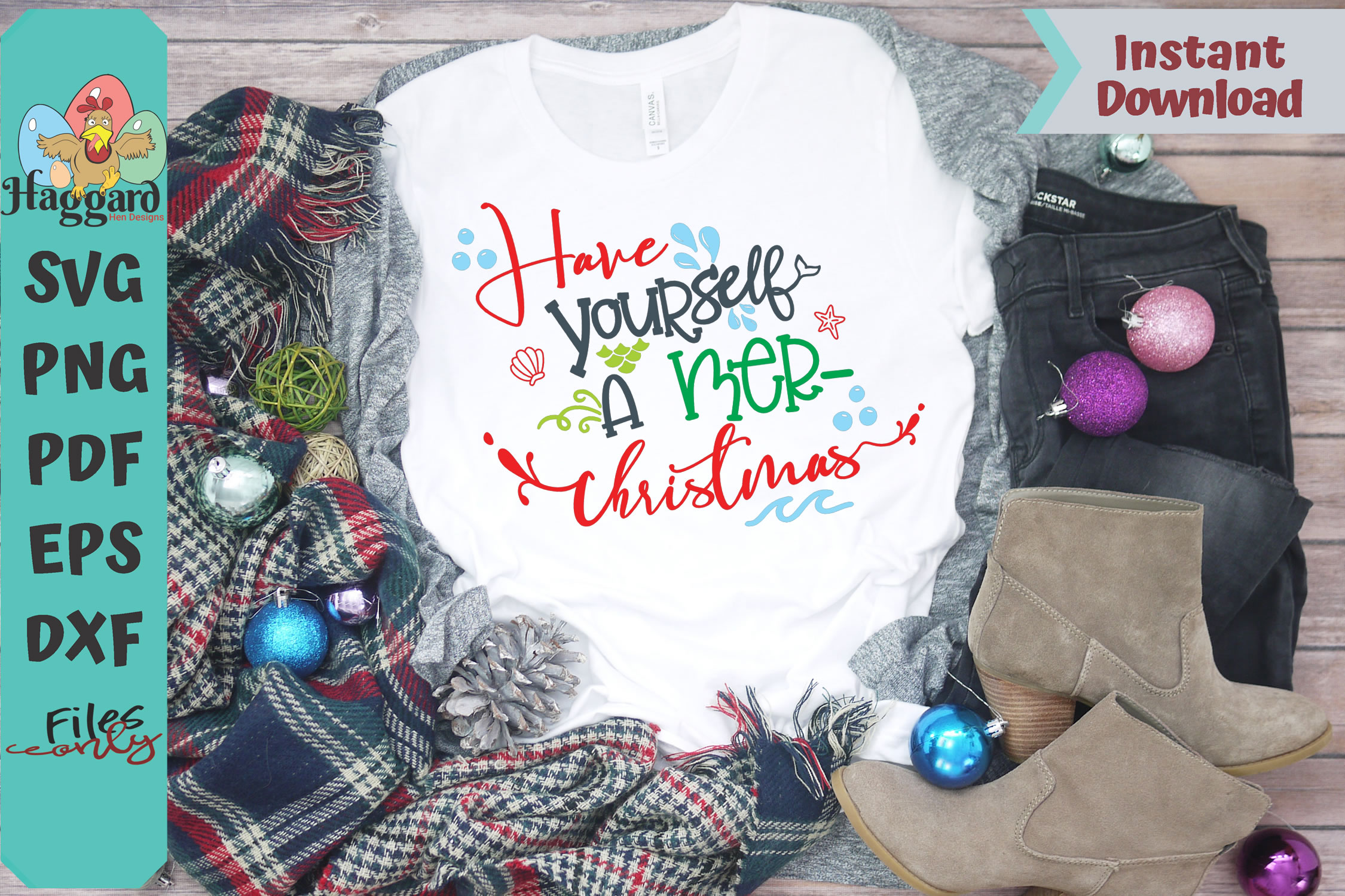 Download HHD Have Yourself a Mer Christmas Mermaid SVG (307053 ...
