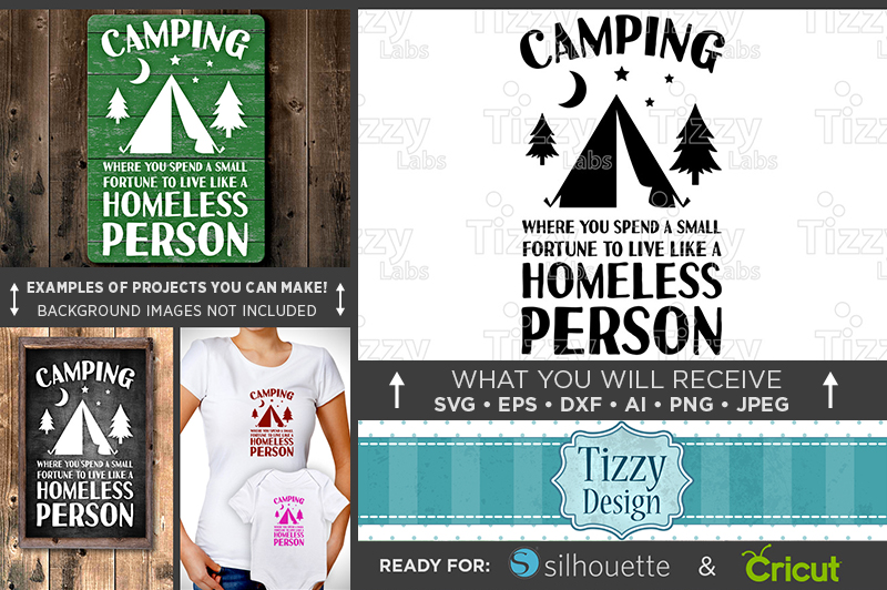 Download Funny Camping Sign - Camping Where you spend a small ...