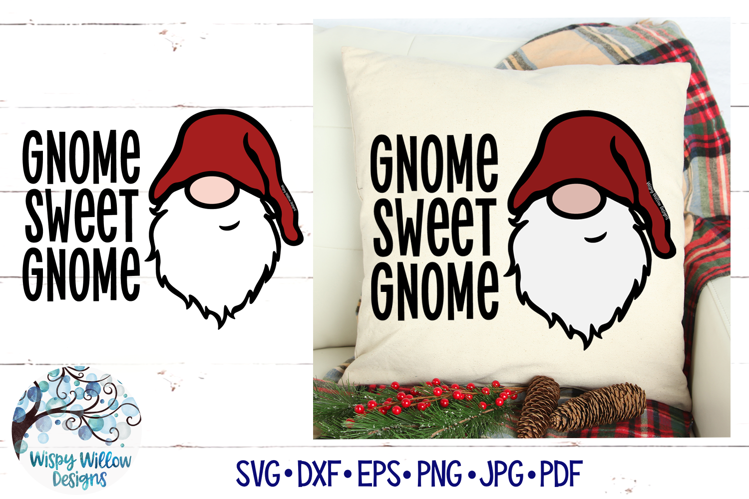 Gnome Sweet Gnome SVG | Gnome SVG File (408308) | SVGs | Design Bundles