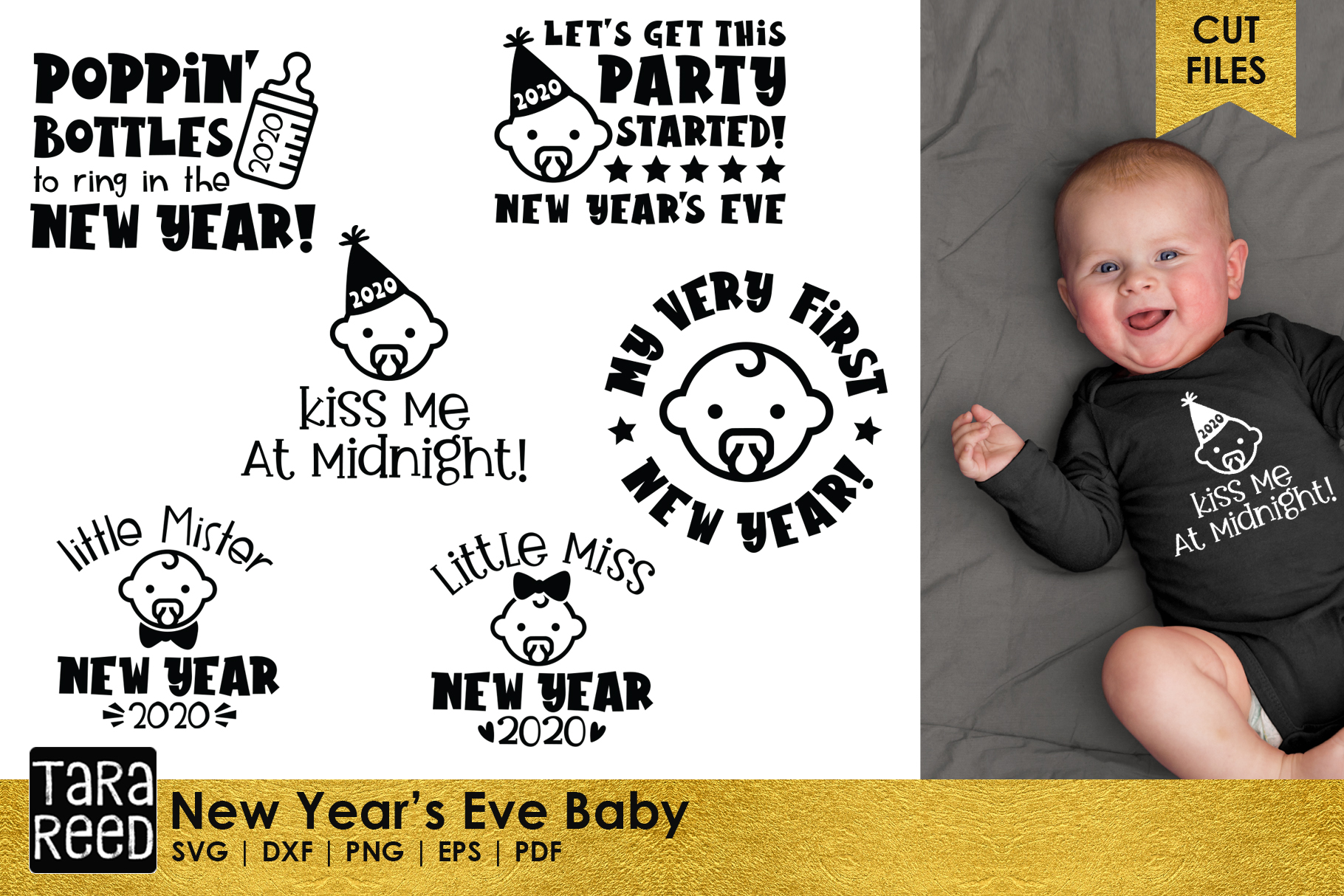 Download New Years Eve Baby Baby Svg And Cut Files For Crafters PSD Mockup Templates