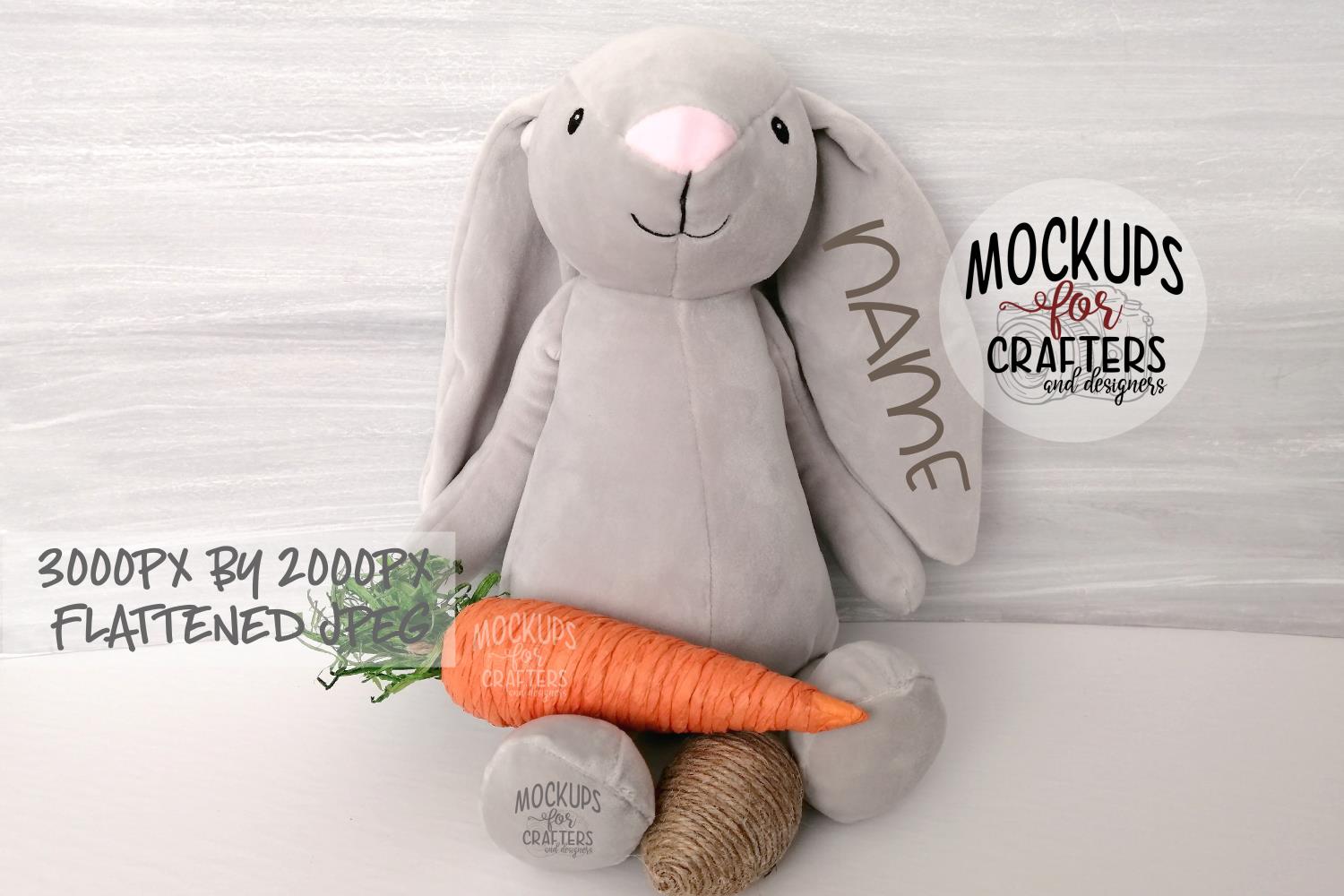 Dollarama Bunny - Grey - Mock-Up - Easter, Nursery, Baby