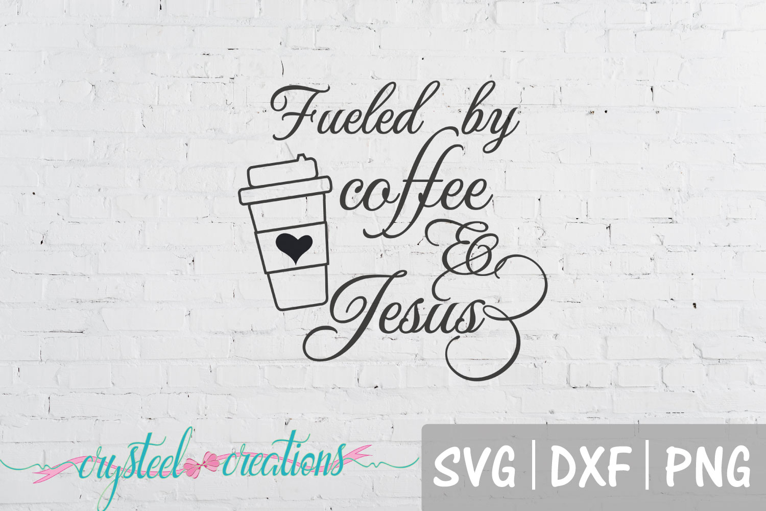 Coffee and Jesus SVG, PNG, DXF (97442) | Cut Files ...
