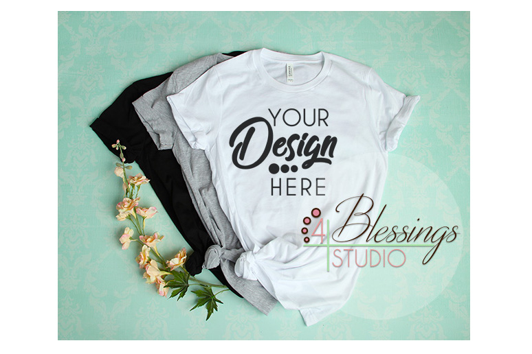 Download Bella Canvas 3001 Mockup T Shirts Multiple Mock up