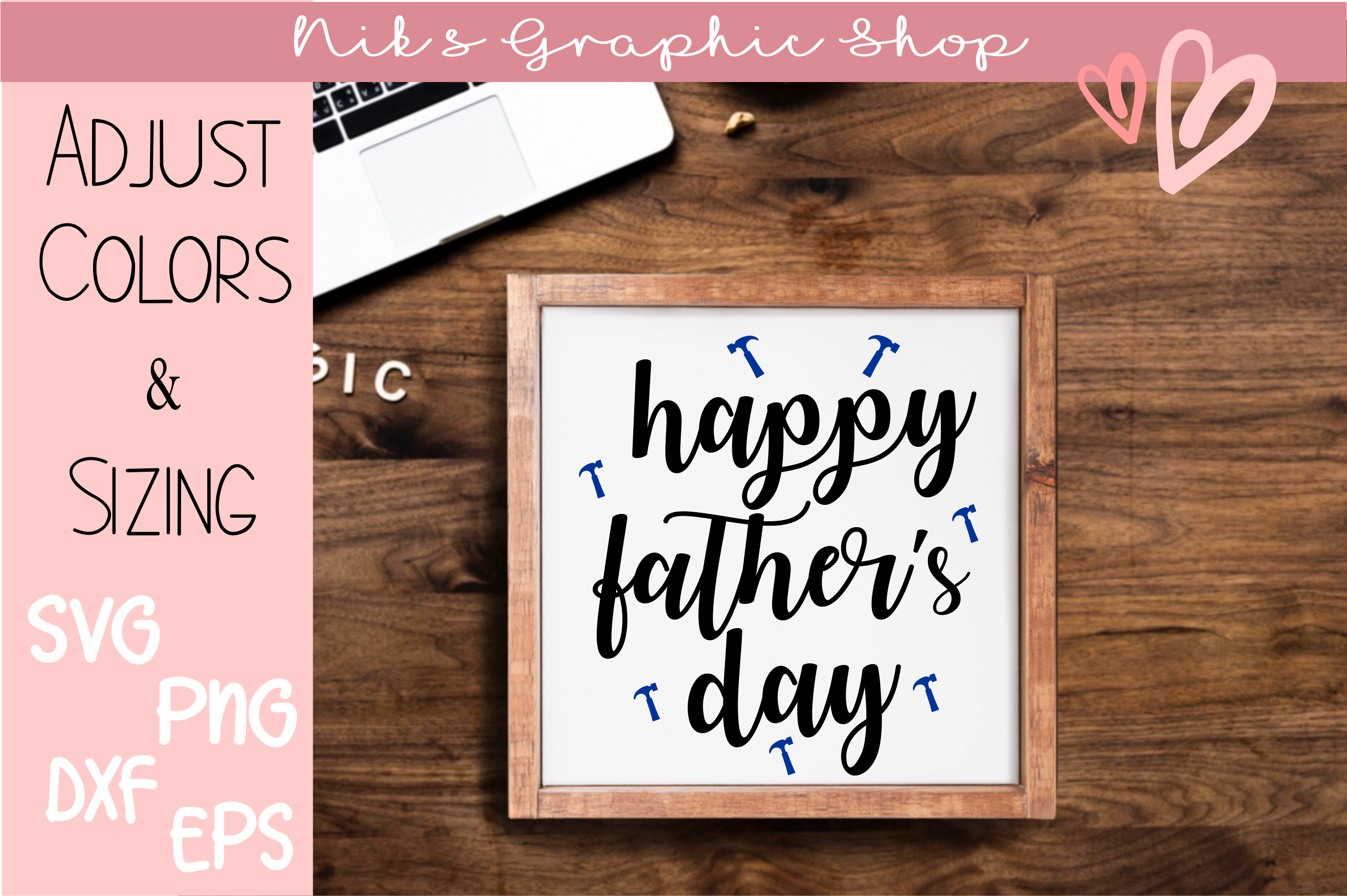 Download Fathers Day SVG, Happy Fathers Day, Hammer svg (90001) | SVGs | Design Bundles