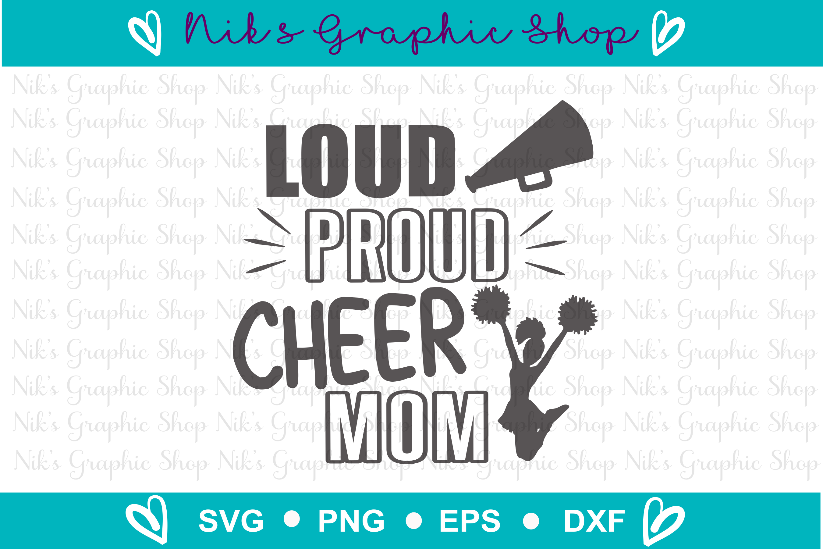 Cheer Mom Svg, Cheer Svg, Loud and Proud Svg, Cheerleader (138527 ...