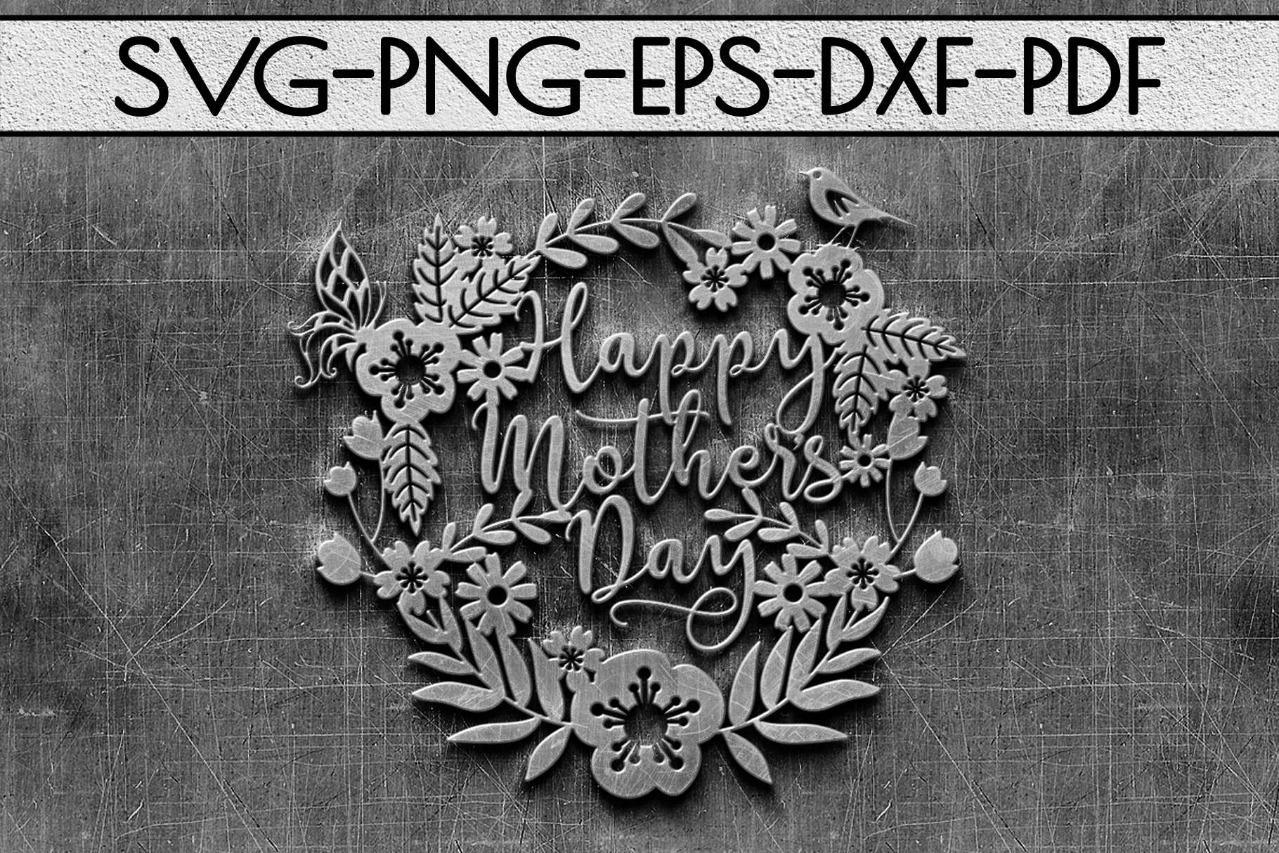 Download Mothers Day Papercut Template, Best Mum Ever SVG, PDF, DXF ...