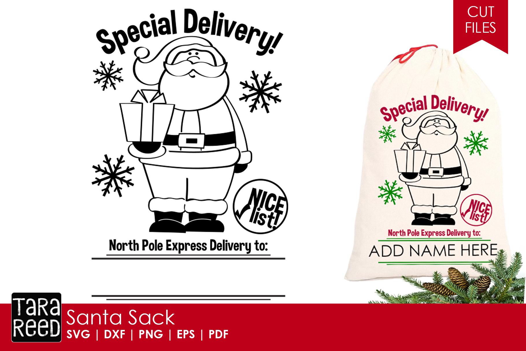Santa Toy Bag - Christmas SVG and Cut Files for Crafters