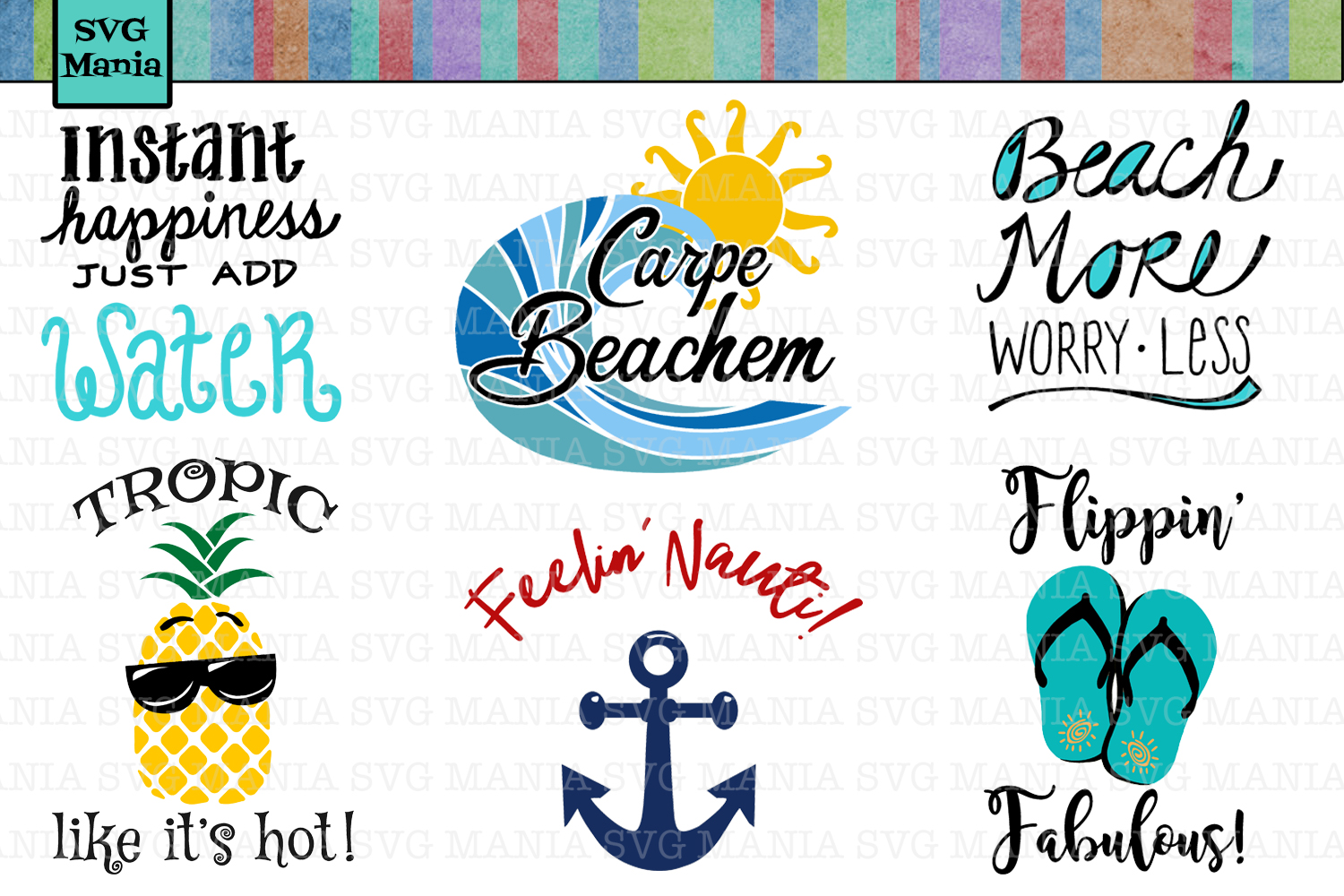 Download Ultimate Beach SVG Bundle, Beach SVG File Bundle, Beach ...