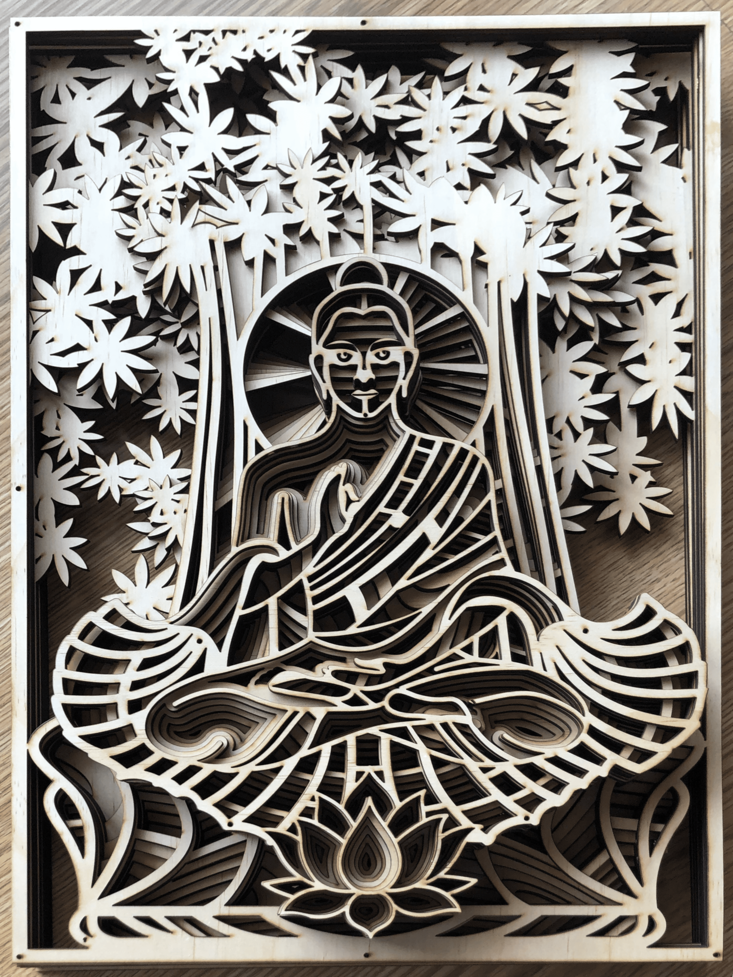 Download Multilayer Mandala 'Buddha' Files for CNC Laser