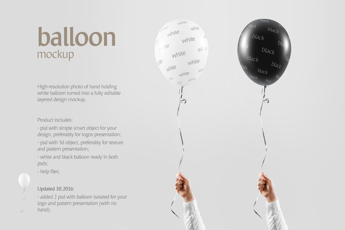 Download Balloon Mockup (7851) | Branding | Design Bundles