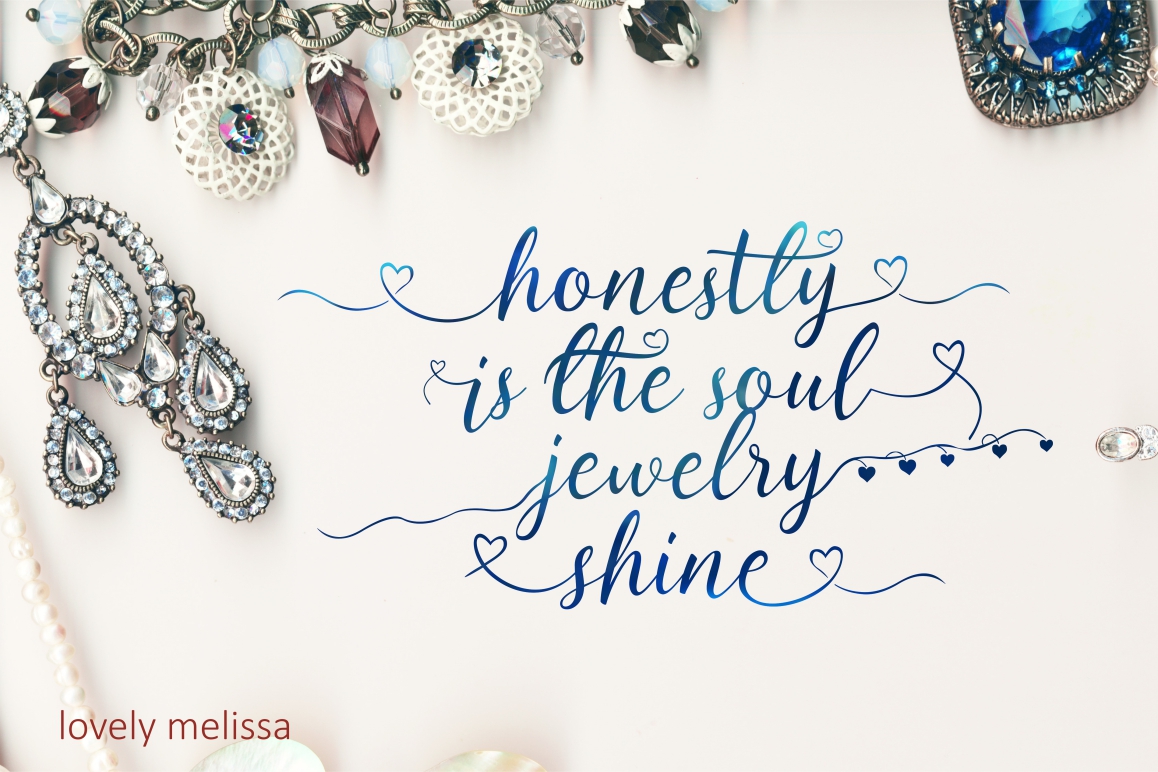 Lovely Melissa (334) Script Font Bundles