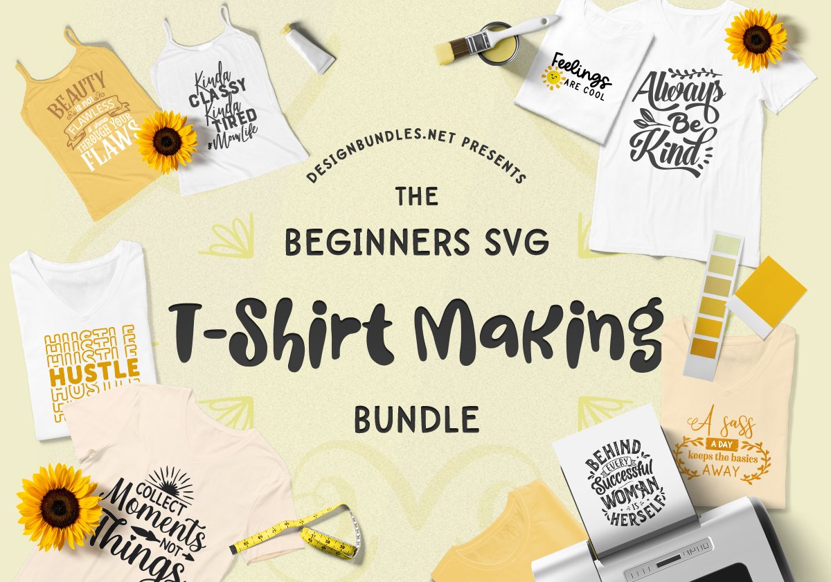 Beginners SVG T-Shirt Making Bundle Cover