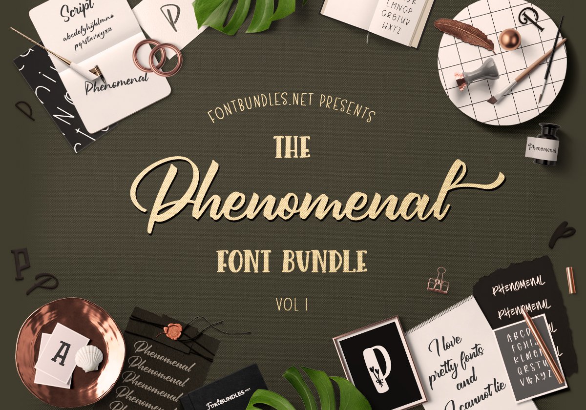 The Phenomenal Font Bundle 1 Cover