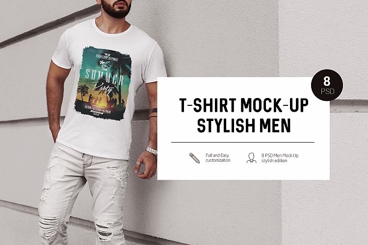 T-Shirt Mock-Up Stylish Man