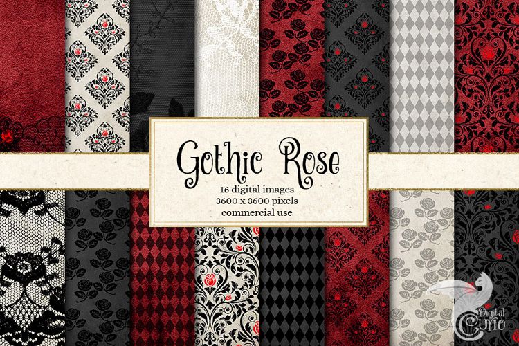 Gothic Rose Digital Paper