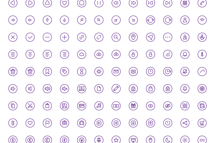 108 UI icon set example image 1