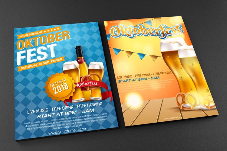 Oktoberfest Flyer Template - Vector