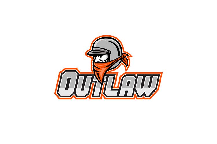 Outlaw Biker Mascot