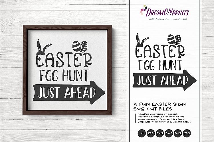 Easter Egg Hunt SVG - Easter Sign Making SVG (227845) | Cut Files