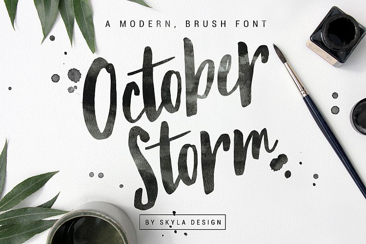 Modern brush font - October Storm