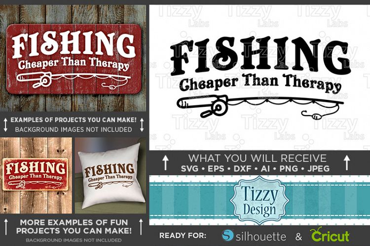 Fishing Cheaper Than Therapy Svg File - Fishing Sign - 788