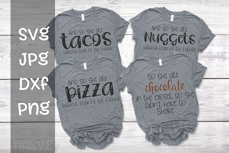 So she ate without fear of the future, bundle, SVG