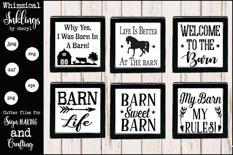 All About The Barn Mini SVG Sign Bundle