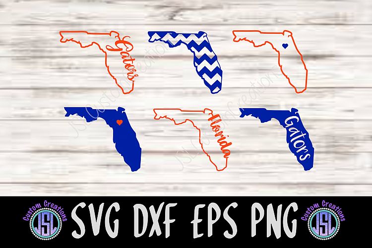 Florida State Shapes Set of 6 Bundle | SVG DXF EPS PNG File