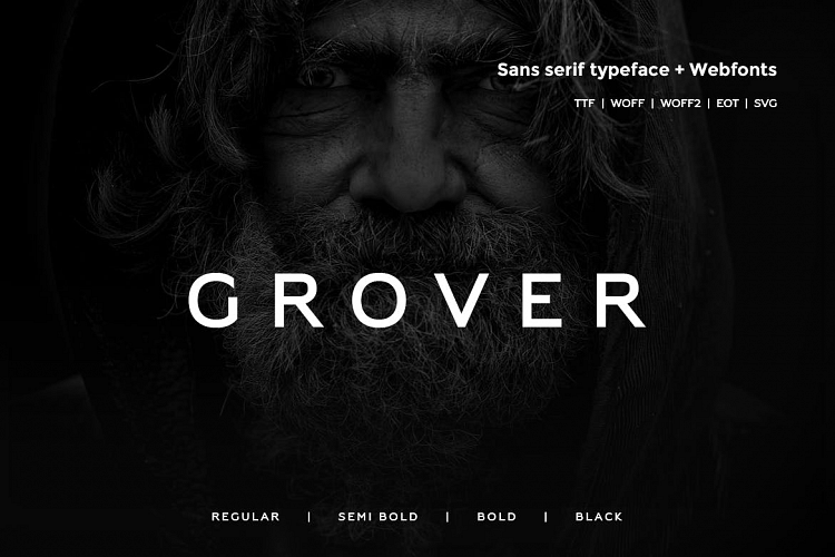 Grover - Modern Typeface with WebFont
