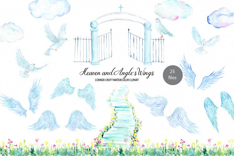 Heaven and Angels Wings Illustration 