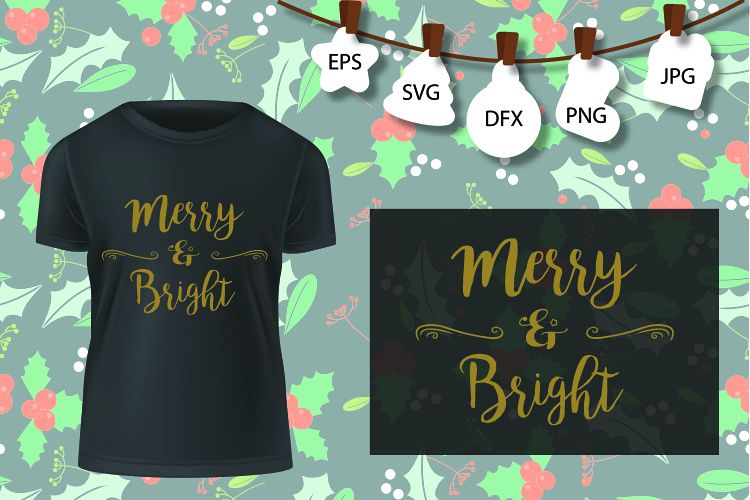 Merry and Bright Svg, Merry Christmas SVG, Christmas SVG