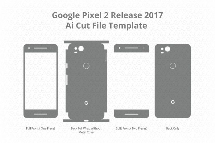Google Pixel 2 Vinyl Skin Cut File Template 2017