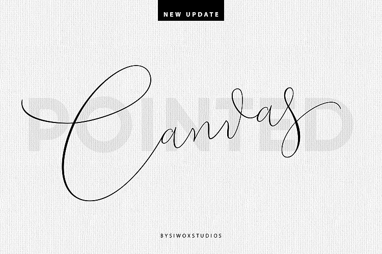 Canvas Pointed Script