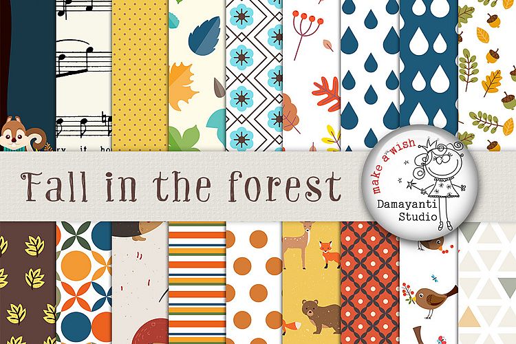 Autumn Digital Paper, Autumn, Thanksgiving, Halloween