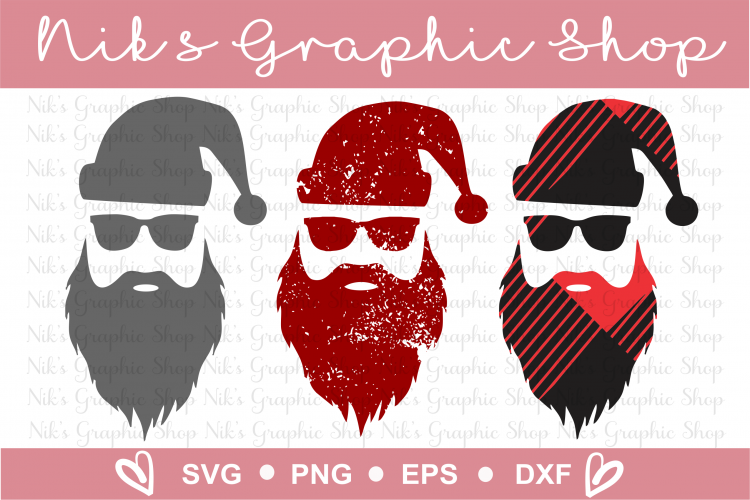 Hipster Santa Svg, Buffalo Plaid Svg, Santa Svg Bundle
