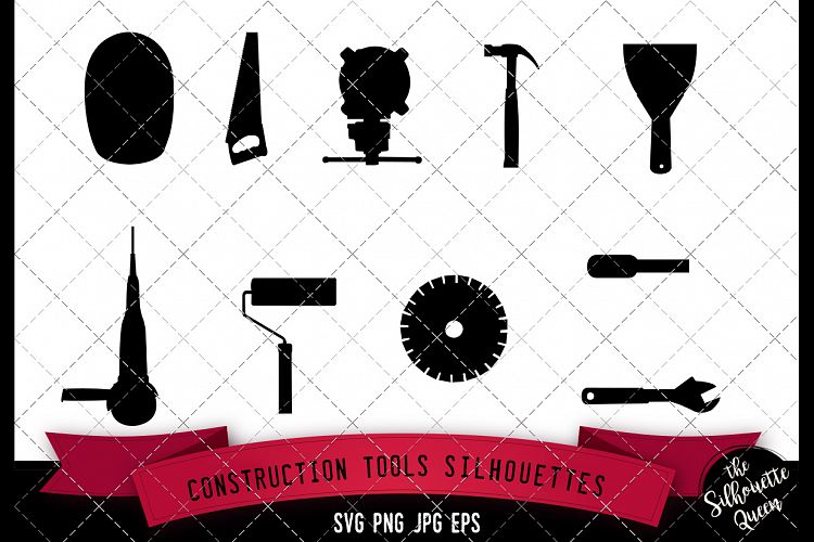 Construction Tools Silhouette, Construction Tools SVG, Const