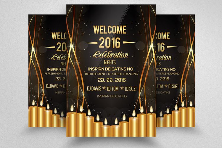 Happy New Year Celebration Flyer