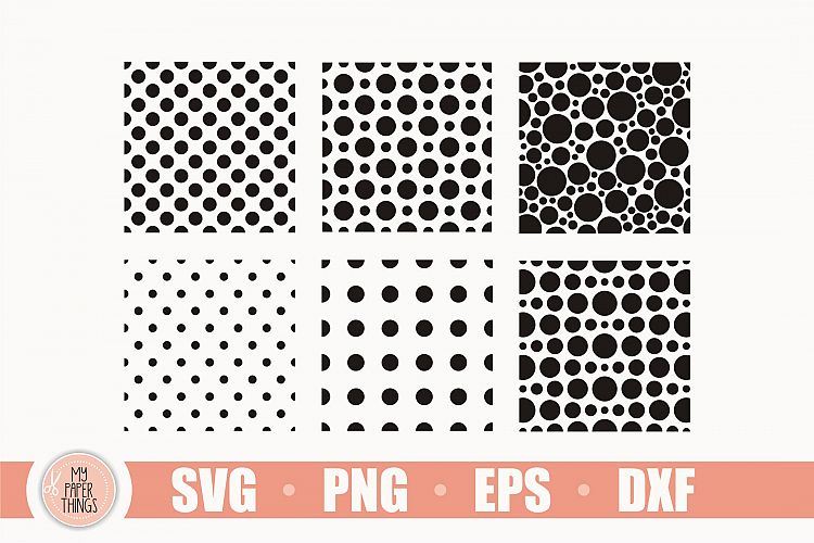 Download Seamless Pattern SVG Bundle, polka dot svg