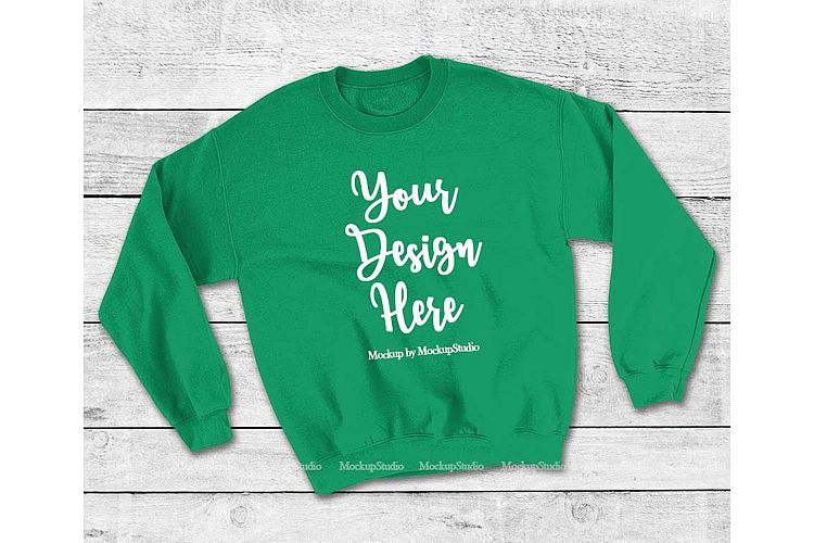 Download Irish Green Sweatshirt Mock Up, Unisex Sweatshirt Flat Lay ...