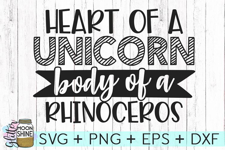 Heart Of A Unicorn SVG DXF PNG EPS Cutting File