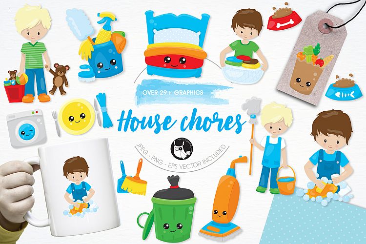 House Chores graphics and illustrations