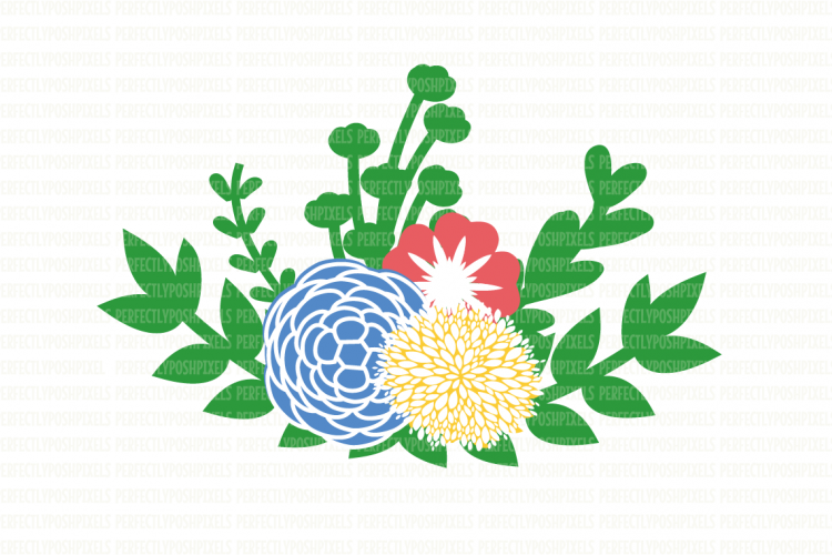 Floral Swag SVG Files Flower SVG Files Floral Cut Files Digital Vector Art Printable Clipart DXF EPS PNG JPG Cut Files Digital Circuit Design Files Silhouette Cameo Cut Files Commercial Use example image 1