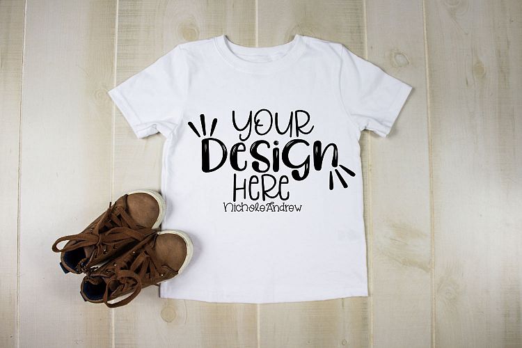 Download Free Craft Mockups Download White Youth Shirt With Brown Boots Mockup Free Design Resources